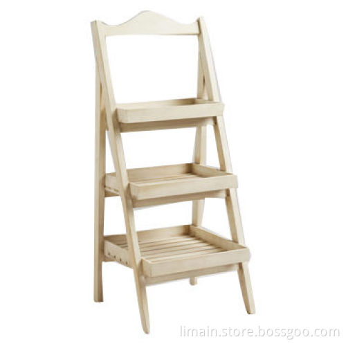 Tier Racks, Made of Wood with Whitewash Finish